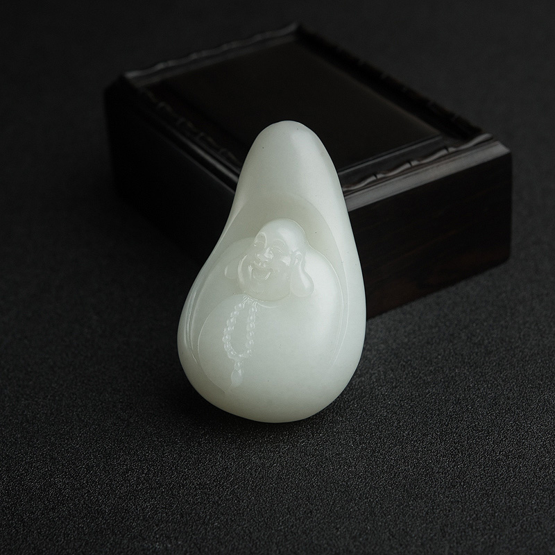 山料和田白玉佛吊坠-红掌柜