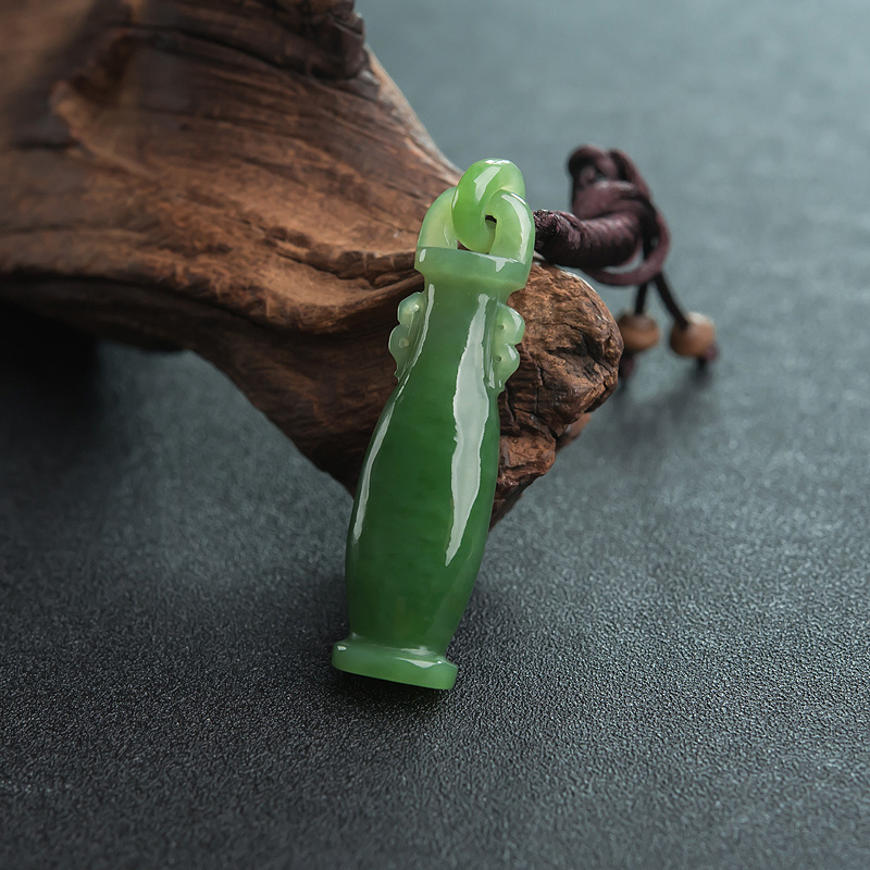 山料和田碧玉吊坠-红掌柜