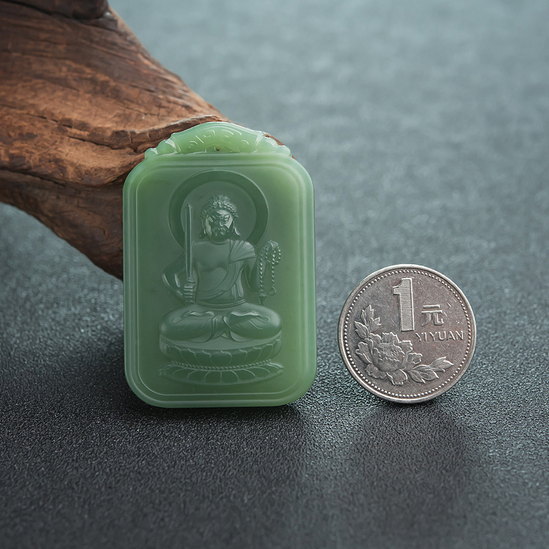 和田碧玉不动明王菩萨-红掌柜