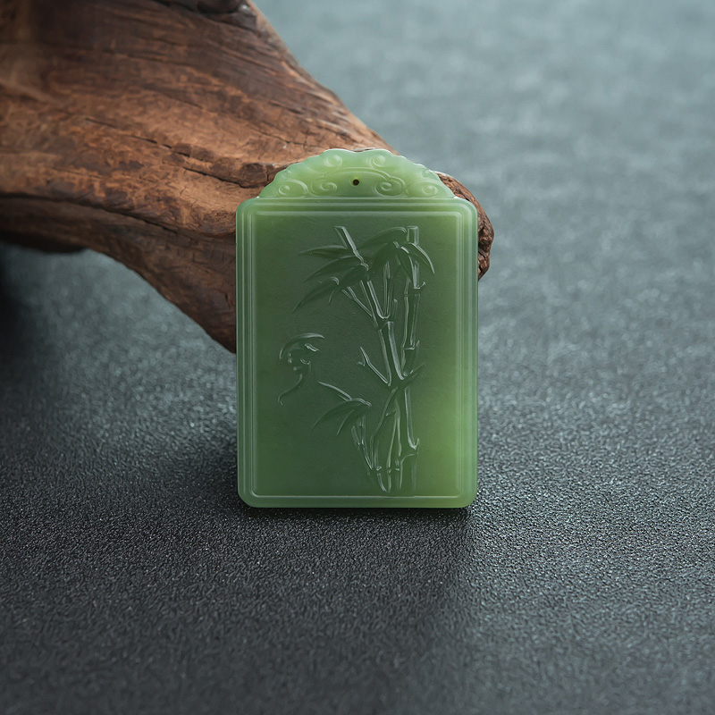 山料和田碧玉祝福吊坠-红掌柜