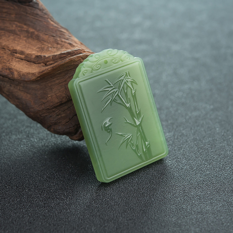 天然和田碧玉祝福吊坠-红掌柜