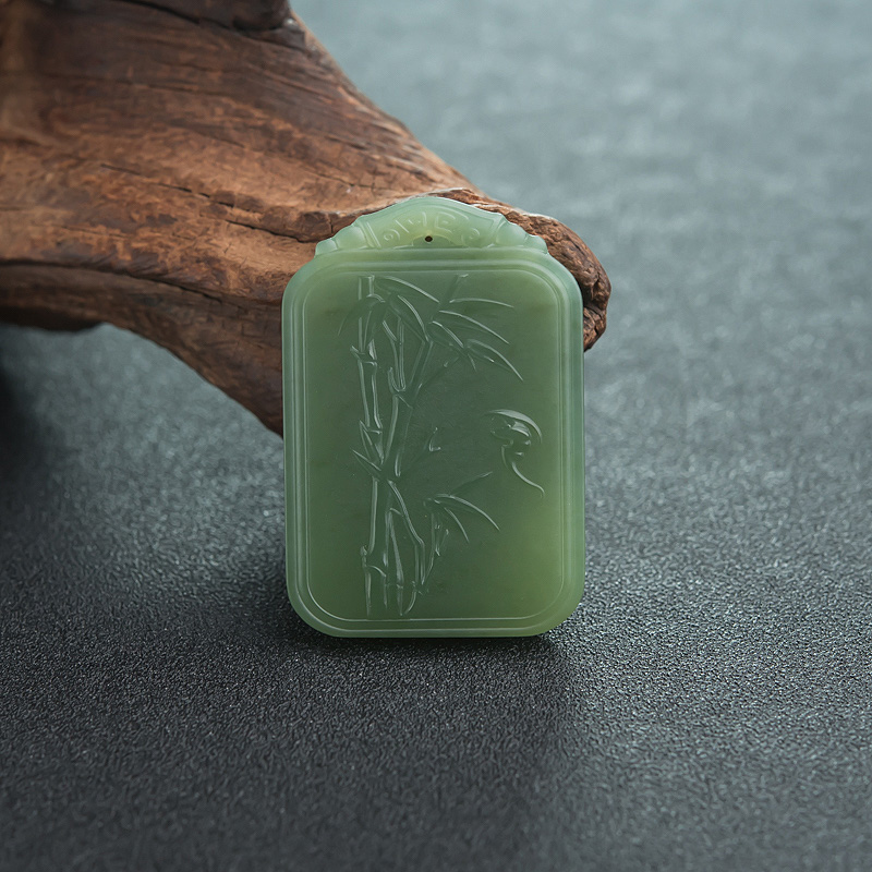 山料和田碧玉祝福吊坠-红掌柜