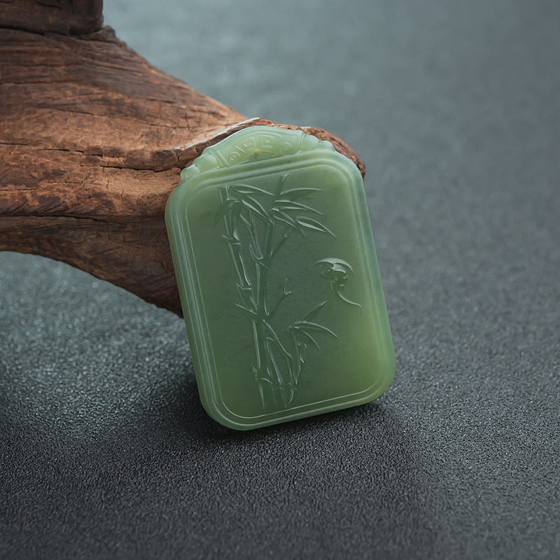 和田碧玉祝福吊坠-红掌柜