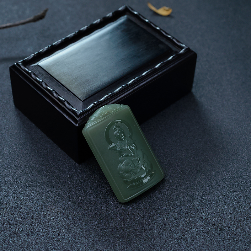 山料和田碧玉吊坠-红掌柜