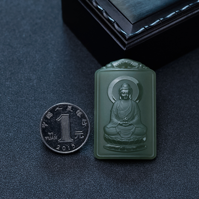 和田玉阿弥陀佛吊坠-红掌柜