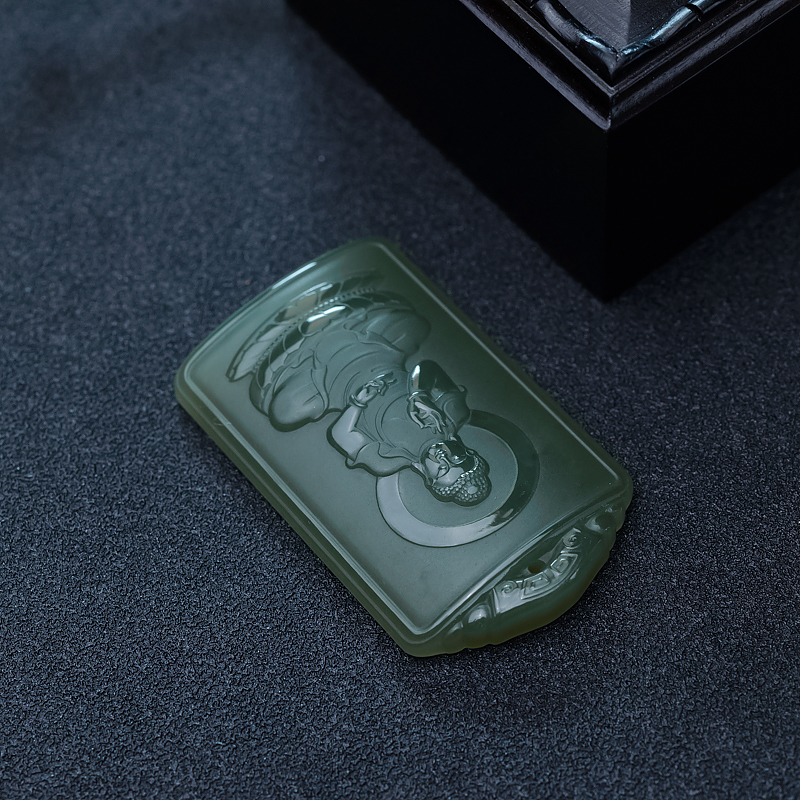 天然和田碧玉大日如来-红掌柜