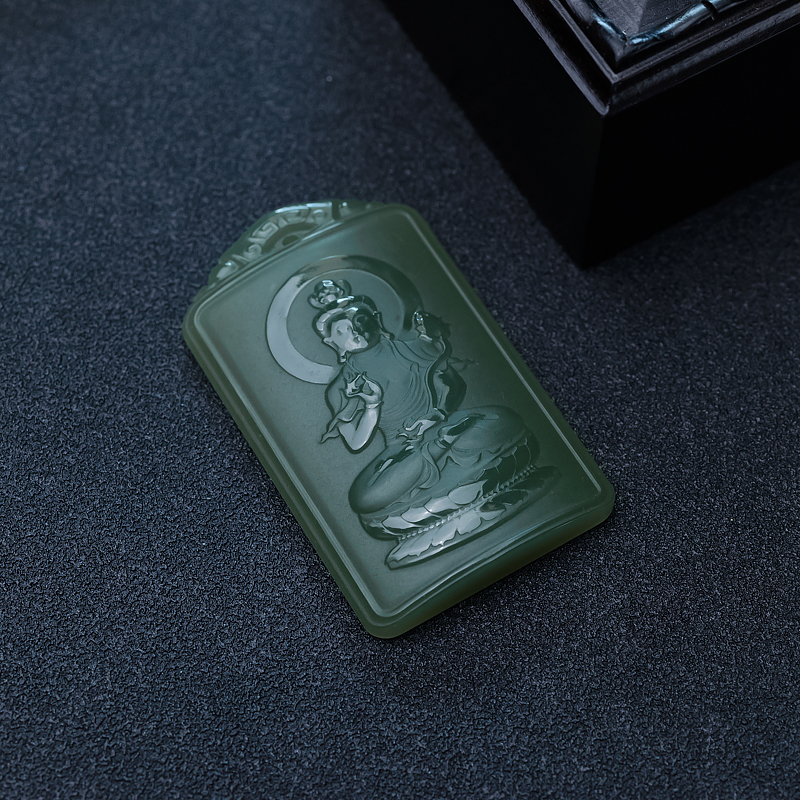 和田碧玉大势至菩萨-红掌柜