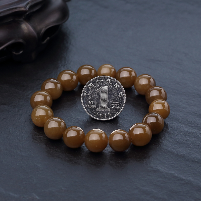 和田糖玉单圈手串-红掌柜