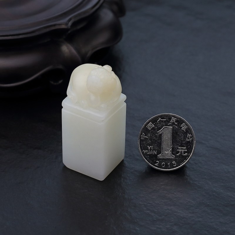 和田白玉貔貅印章-红掌柜