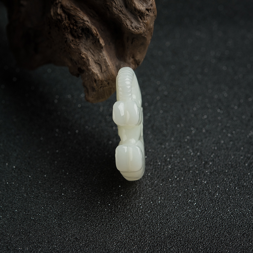 和田白玉小象-红掌柜