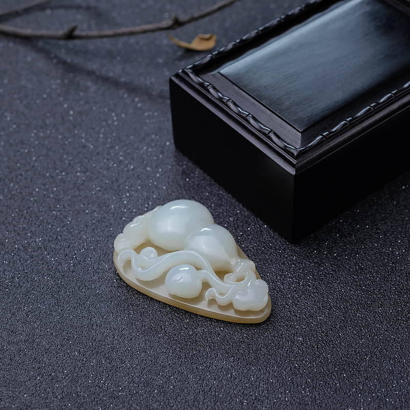 山料俏色和田玉葫芦-红掌柜