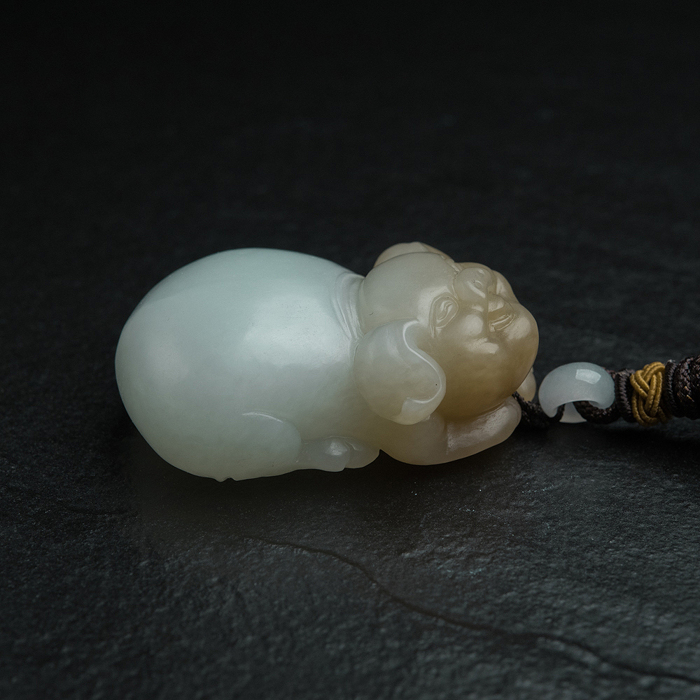 天然和田玉亥猪吊坠-红掌柜
