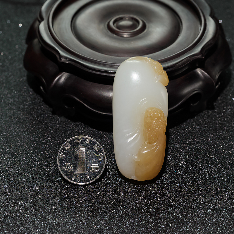 和田玉连年有余吊坠-红掌柜