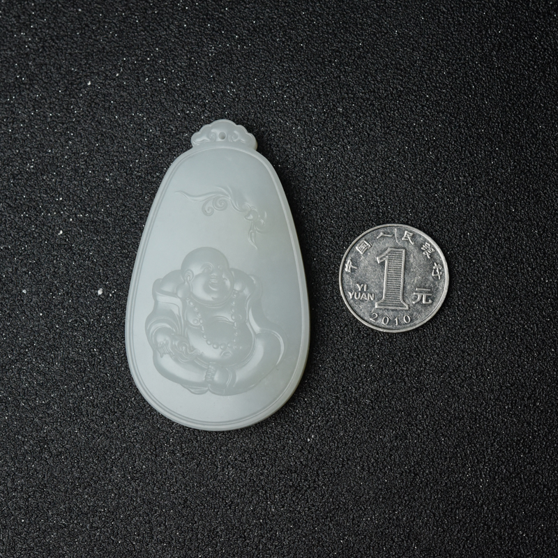 和田白玉吊坠-红掌柜