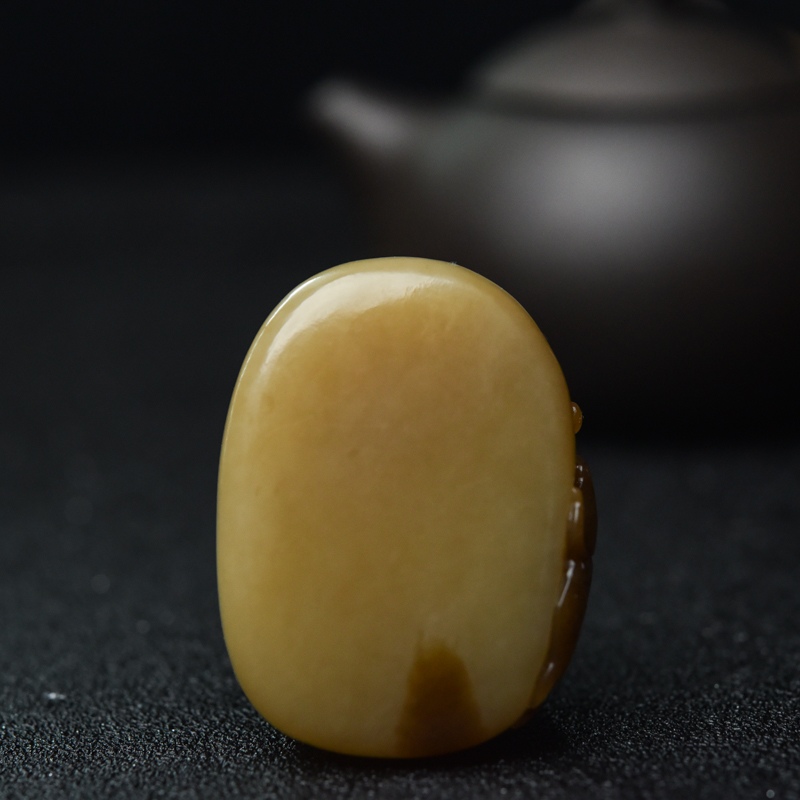 和田玉连年有余吊坠-红掌柜