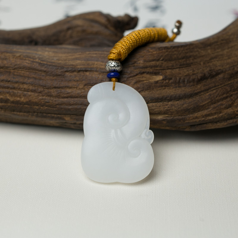 天然山料和田玉如意吊坠-红掌柜