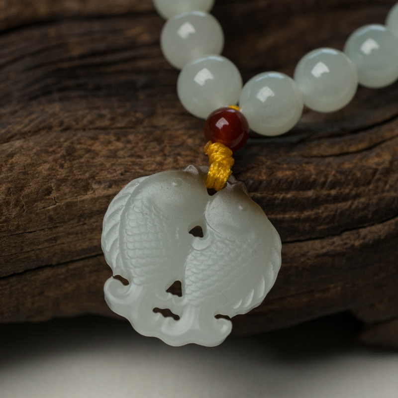 天然和田白玉手串-红掌柜