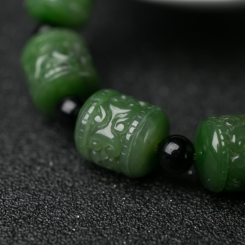 和田玉桶珠手串-红掌柜