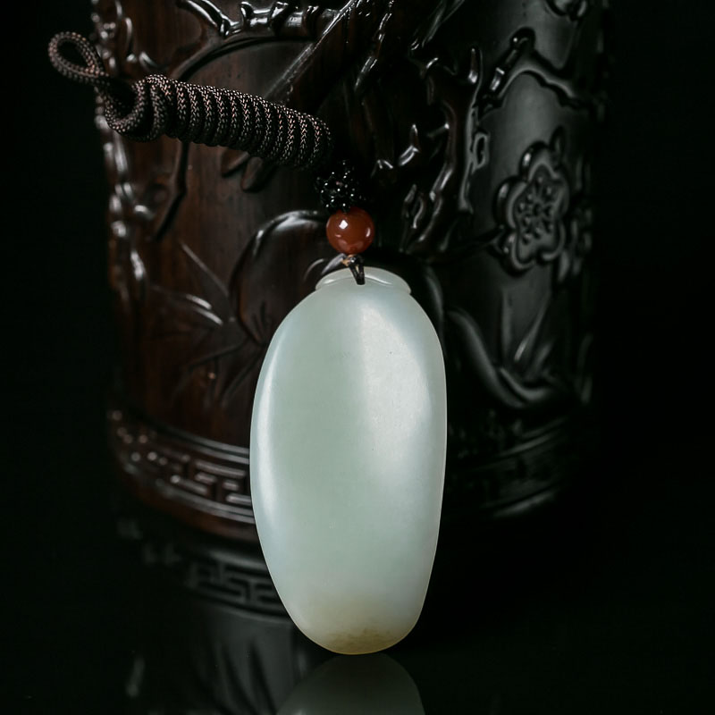 和田玉金枝玉叶吊坠-红掌柜