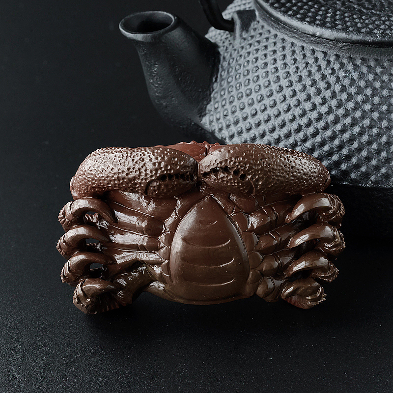 阿拉善天然咖啡色玛瑙摆件-红掌柜