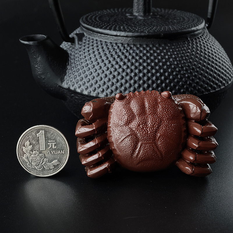 阿拉善咖啡色玛瑙摆件-红掌柜