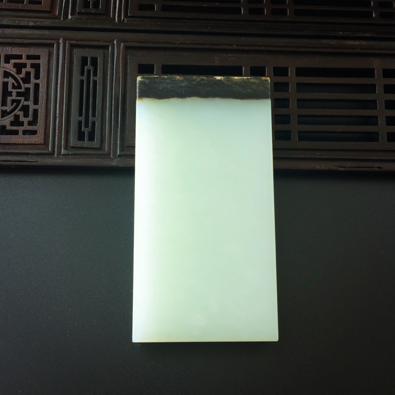 和田玉无事牌吊坠-红掌柜