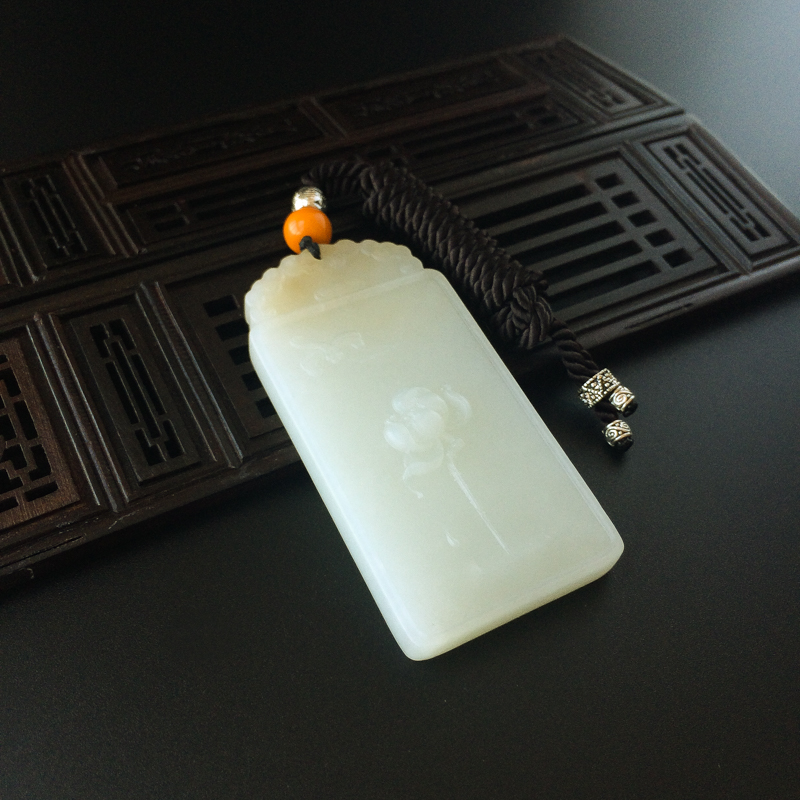 和田玉一品清廉吊坠-红掌柜