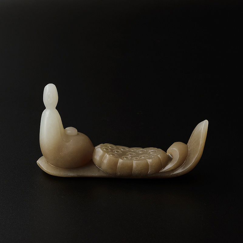 和田玉悟道摆件-红掌柜