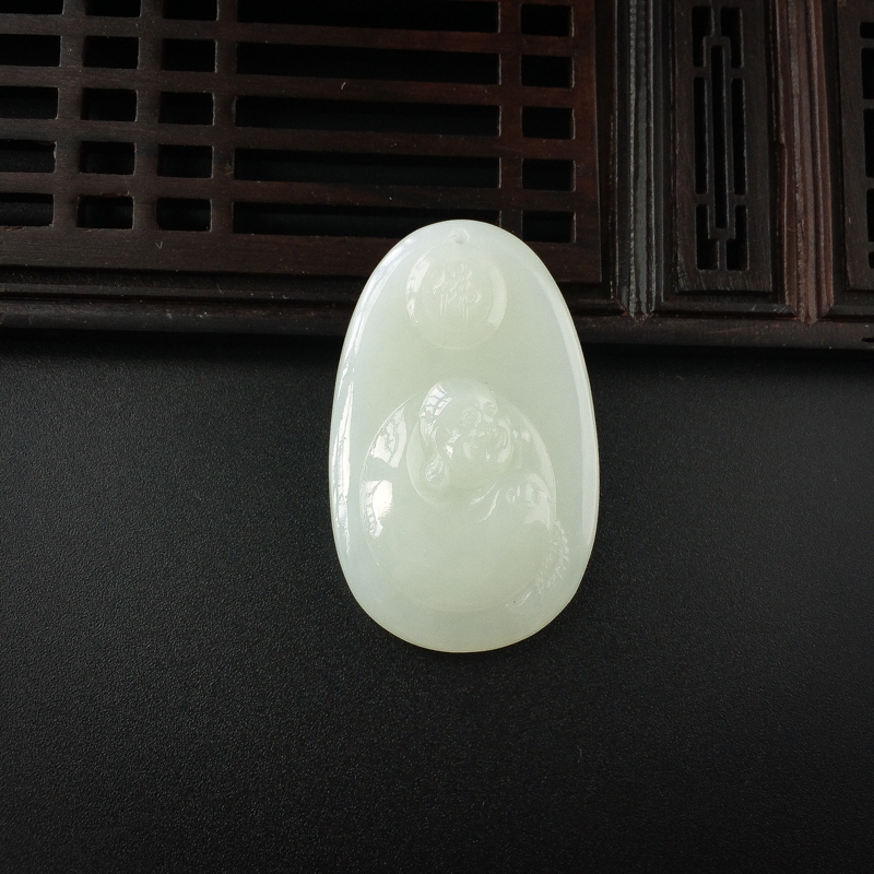 和田玉佛吊坠-红掌柜