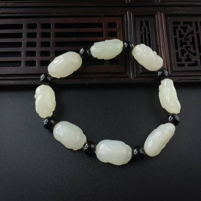 和田玉貔貅手串-红掌柜