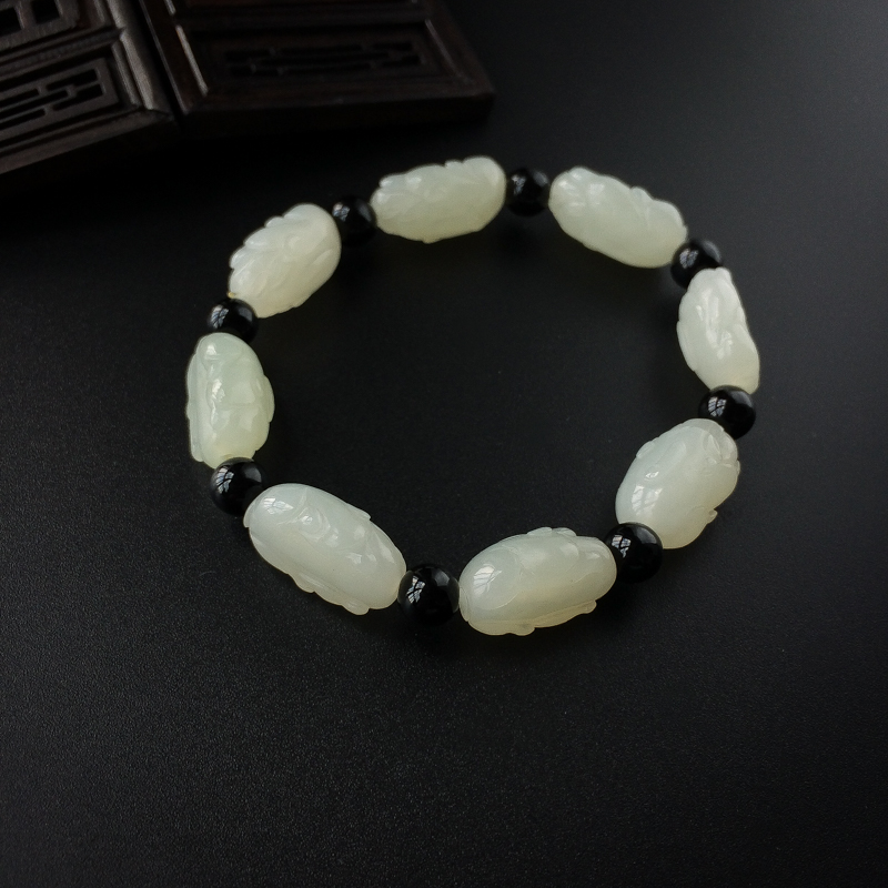 天然和田玉貔貅手串-红掌柜