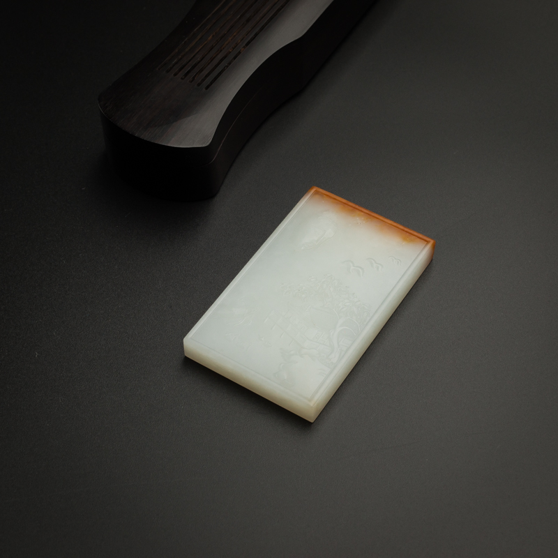 天然和田玉佛牌吊坠-红掌柜