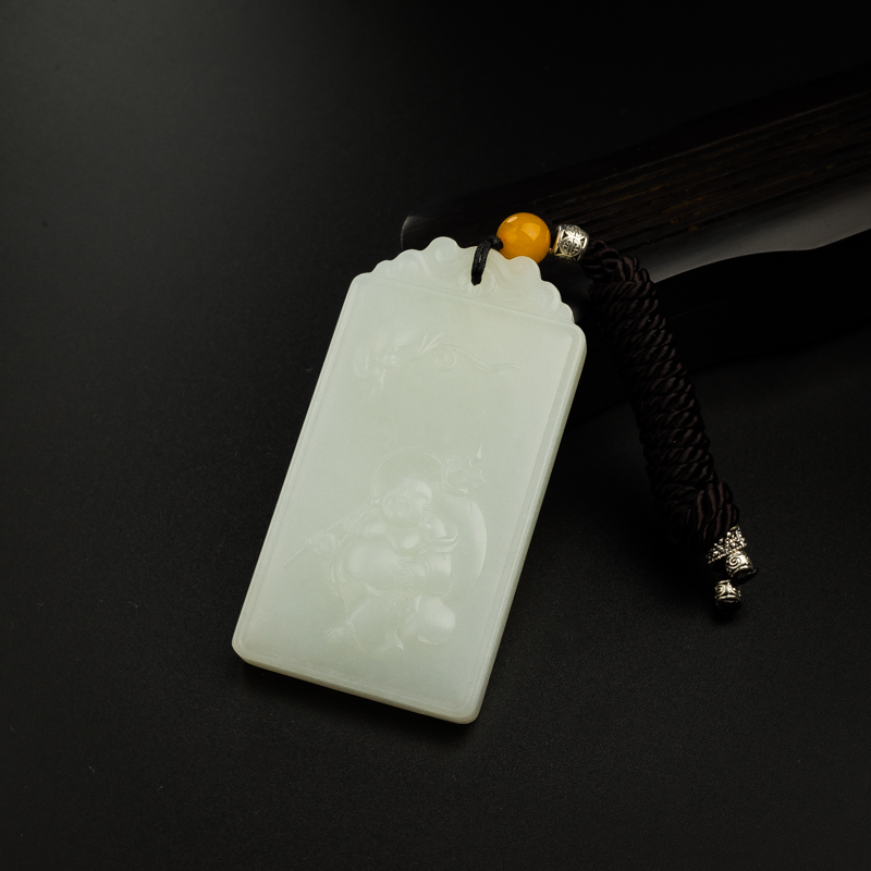 和田玉佛牌挂坠-红掌柜