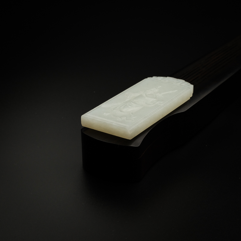 天然和田玉关公吊坠-红掌柜