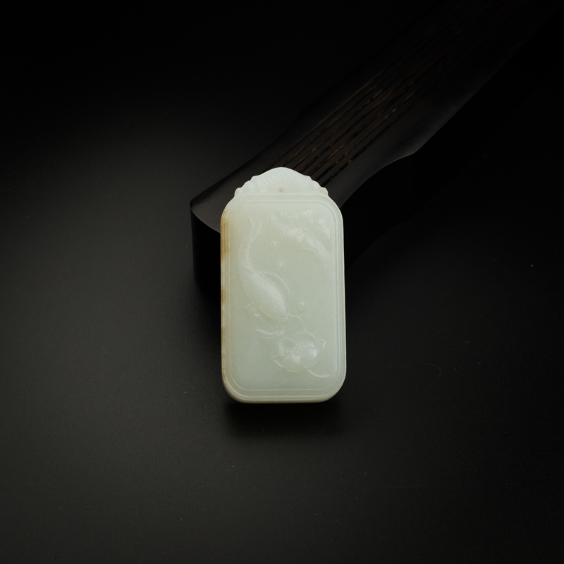 和田玉连年有余吊坠-红掌柜