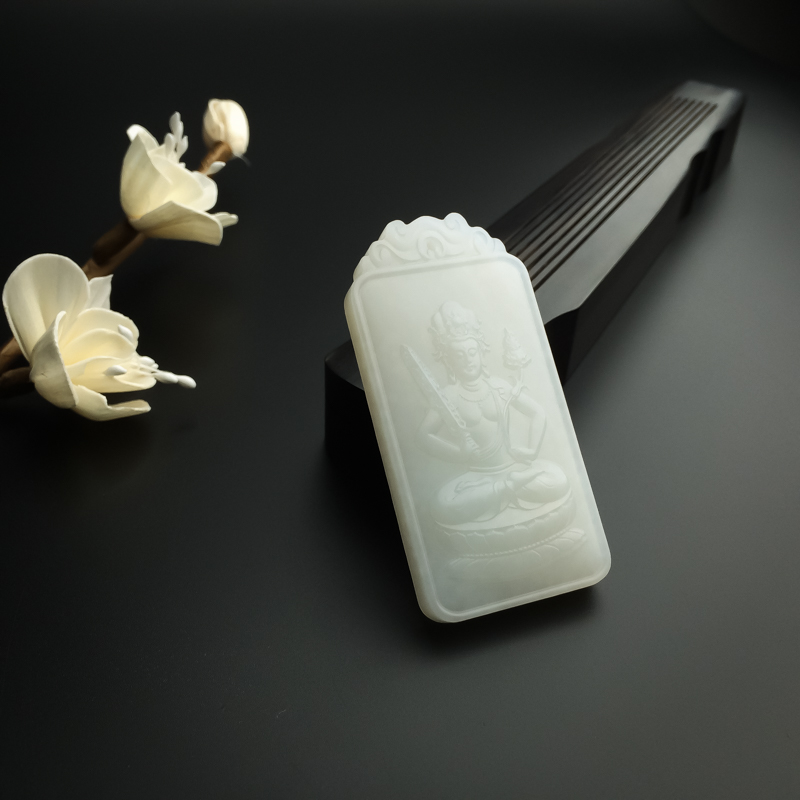 俄罗斯和田玉虚空藏吊坠-红掌柜