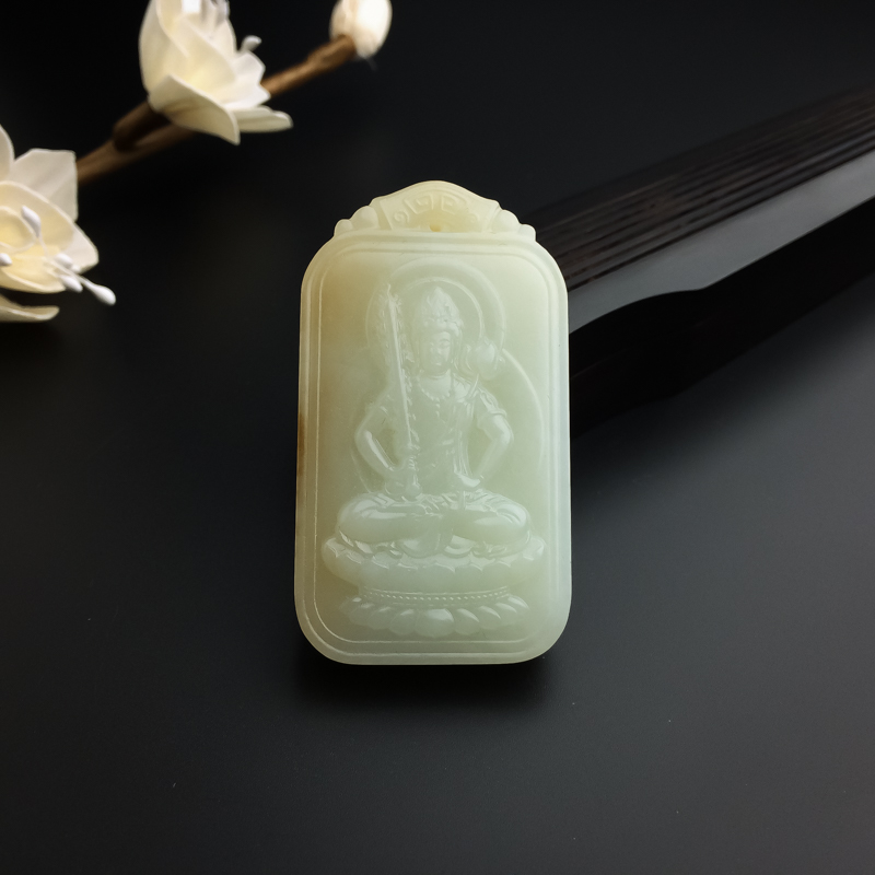 和田玉虚空藏菩萨吊坠-红掌柜