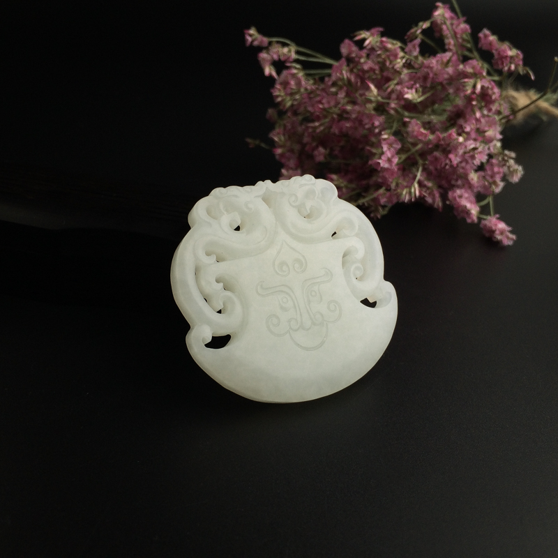 新疆天然和田玉吊坠 - 红掌柜