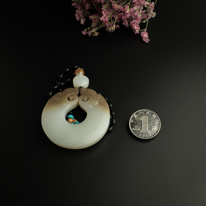 和田玉双龙扣 - 红掌柜