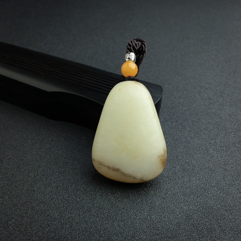 和田白玉连年有余吊坠 - 红掌柜