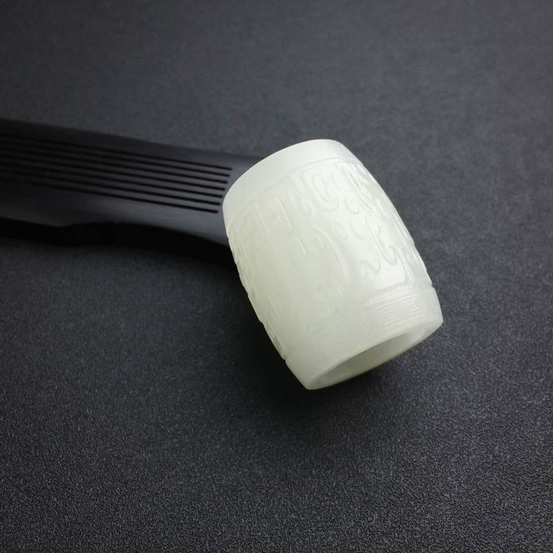 新疆山料和田白玉大扳指 - 红掌柜