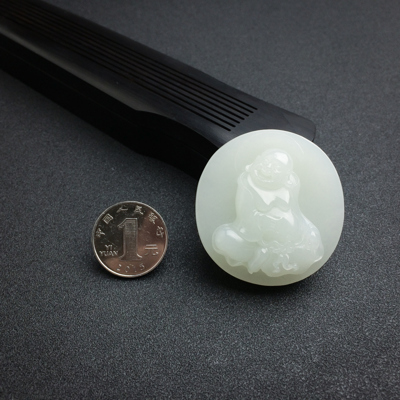 和田白玉佛吊坠-红掌柜