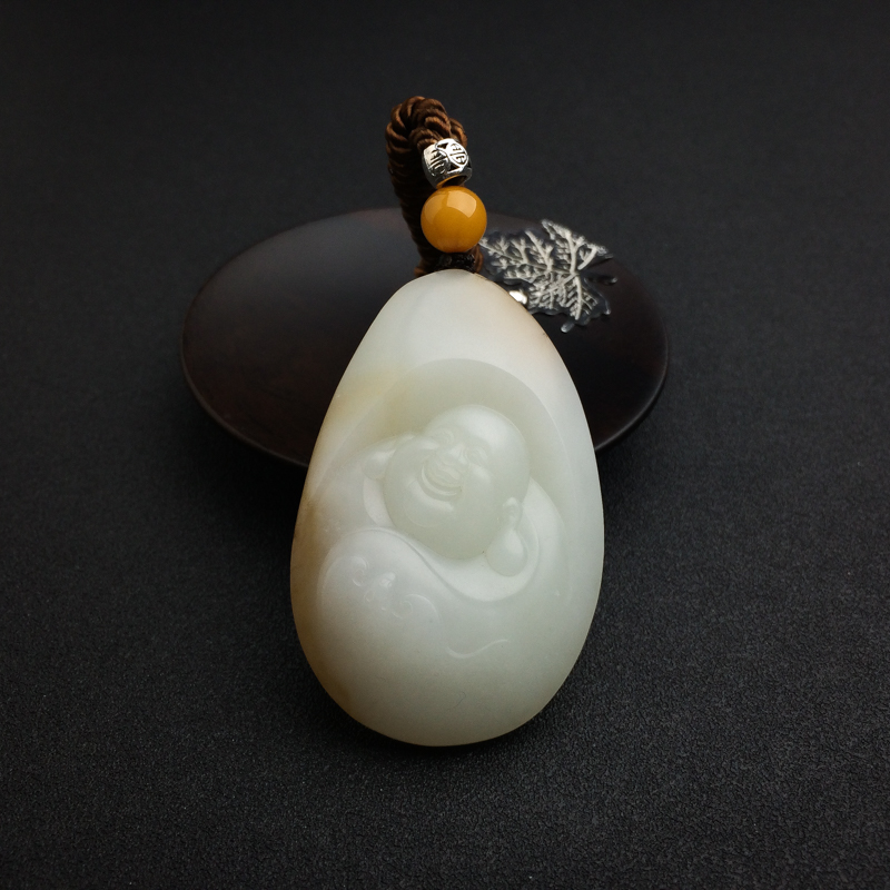 俄料白玉山料佛吊坠-红掌柜