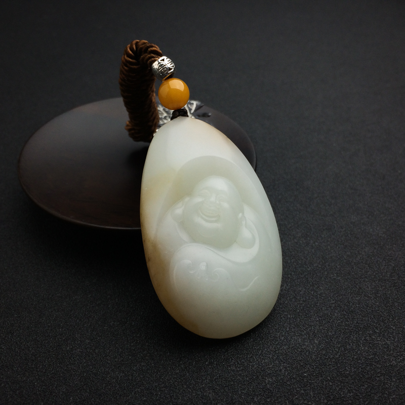 白玉山料佛吊坠-红掌柜