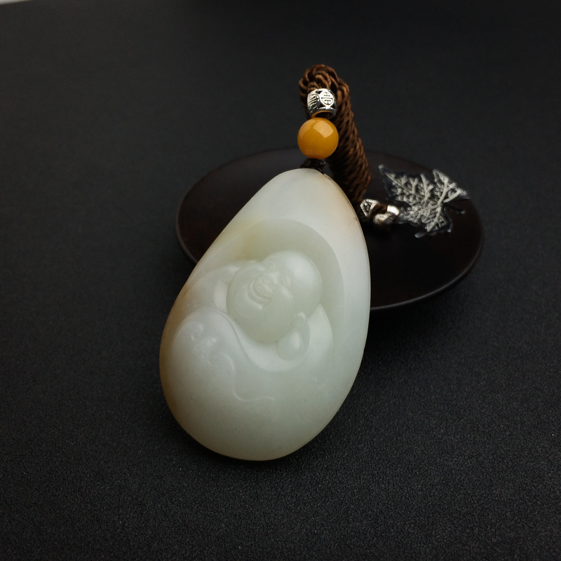 山料白玉佛吊坠-红掌柜