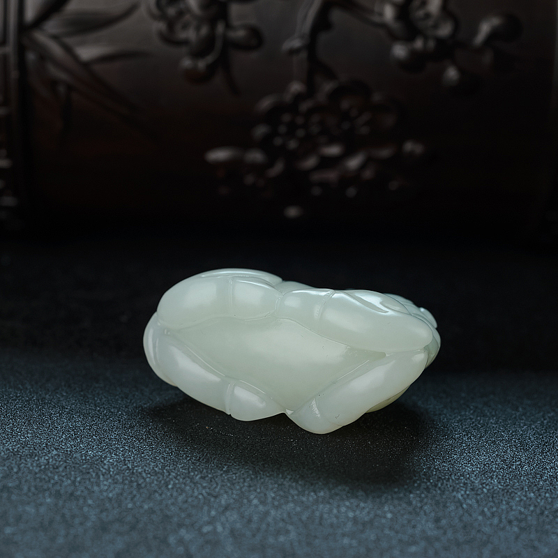 俄罗斯和田青白玉马上封侯吊坠 - 红掌柜