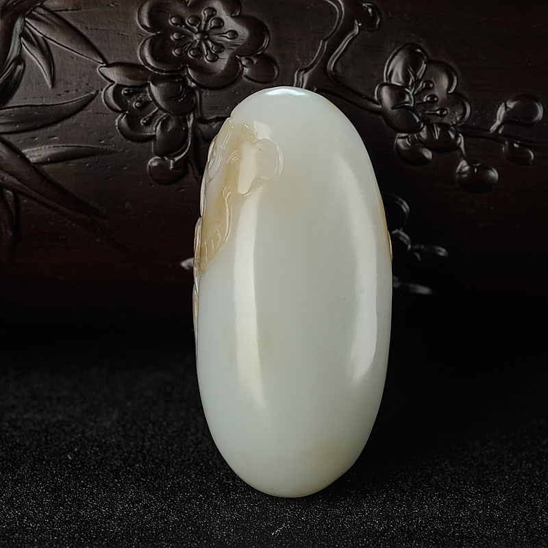 俏色和田玉山水意境吊坠 - 红掌柜