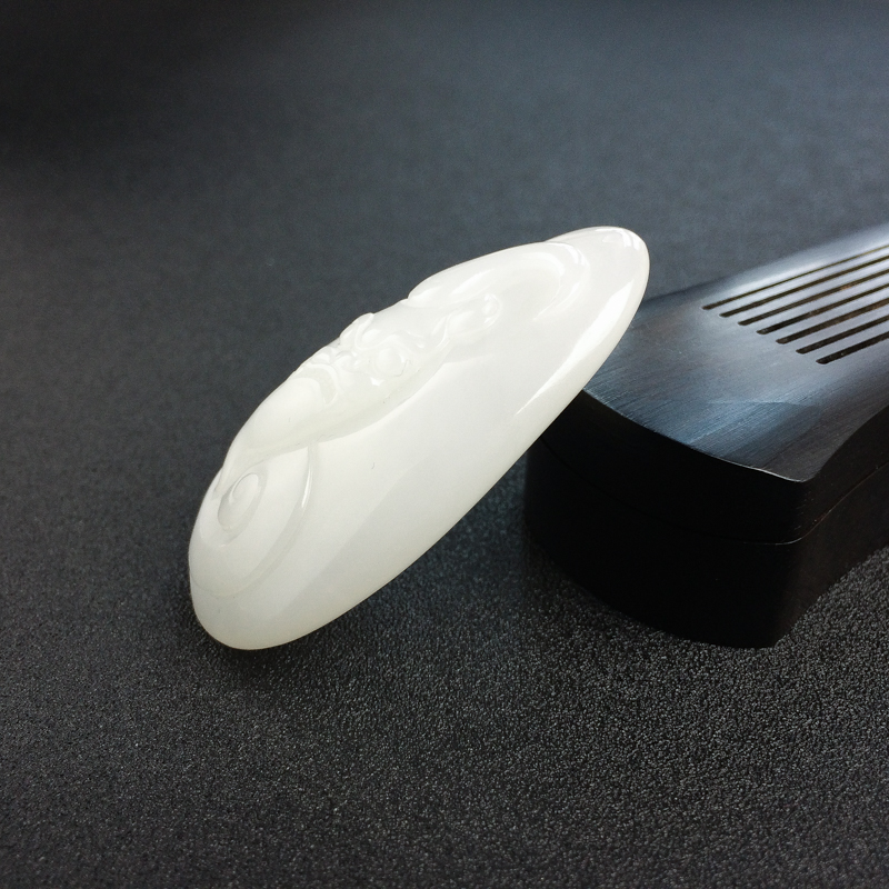 青海和田白玉兽面吊坠 - 红掌柜