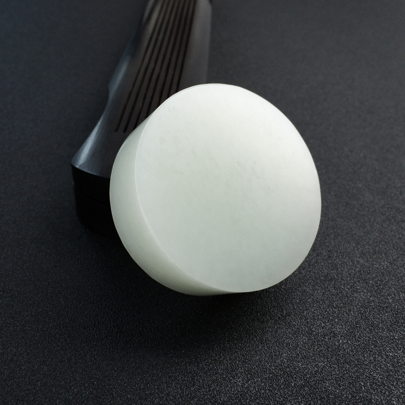 天然山料和田青白玉圆牌 - 红掌柜