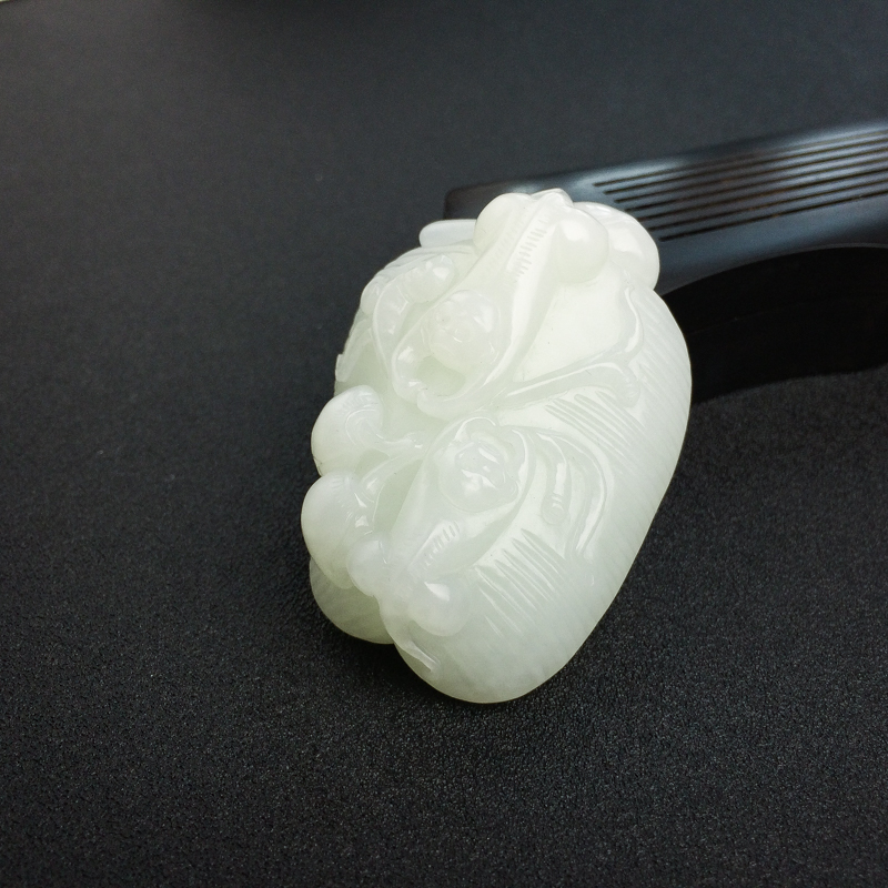 和田白玉一夜封侯吊坠 - 红掌柜